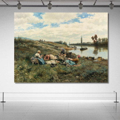 Dopo Un Pranzo Ai Bordi Della Senna Daniel Ridgway Knight drk3 quadro stampato su tela