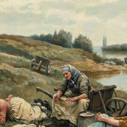 Dopo Un Pranzo Ai Bordi Della Senna Daniel Ridgway Knight drk3 quadro stampato su tela