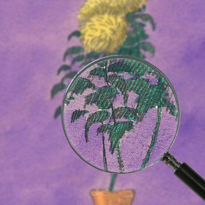 Crisantemo Begar Karl Wiener kwn86 quadro stampato su tela