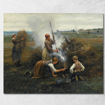 Bruciare I Rami Daniel Ridgway Knight drk5 quadro stampato su tela