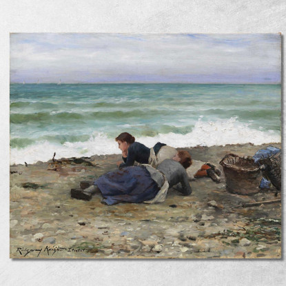 Alta Marea A Étretat Daniel Ridgway Knight drk12 quadro stampato su tela