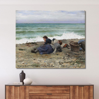 Alta Marea A Étretat Daniel Ridgway Knight drk12 quadro stampato su tela