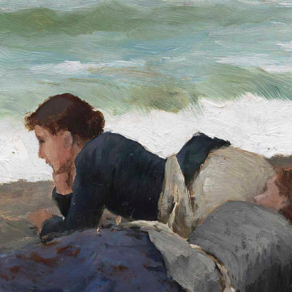 Alta Marea A Étretat Daniel Ridgway Knight drk12 quadro stampato su tela