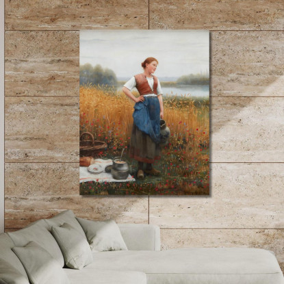 Pausa Di Mezzogiorno Daniel Ridgway Knight drk18 quadro stampato su tela