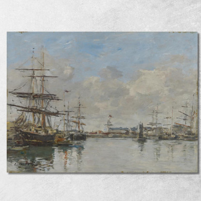 Il Porto Di Le Havre Eugène Boudin ebd1 quadro stampato su tela