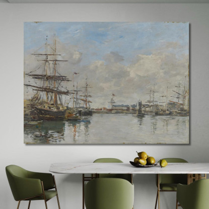 Il Porto Di Le Havre Eugène Boudin ebd1 quadro stampato su tela