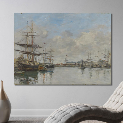 Il Porto Di Le Havre Eugène Boudin ebd1 quadro stampato su tela