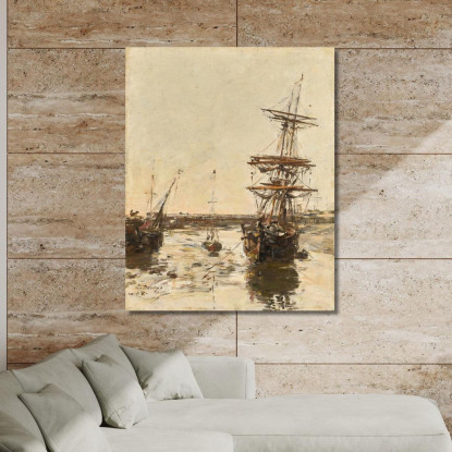 Porto Esterno Di Trouville Eugène Boudin ebd7 quadro stampato su tela