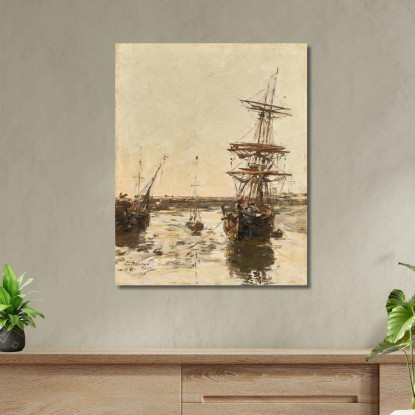 Porto Esterno Di Trouville Eugène Boudin ebd7 quadro stampato su tela