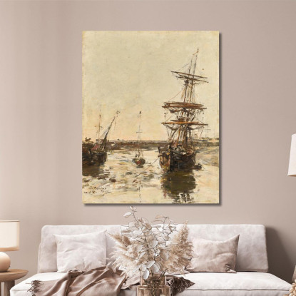Porto Esterno Di Trouville Eugène Boudin ebd7 quadro stampato su tela