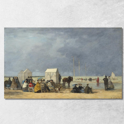 Ora Del Bagno A Deauville Eugène Boudin ebd9 quadro stampato su tela