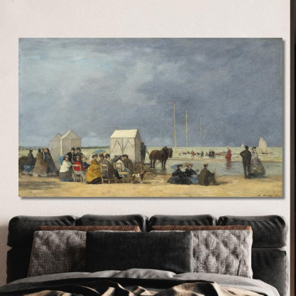 Ora Del Bagno A Deauville Eugène Boudin ebd9 quadro stampato su tela