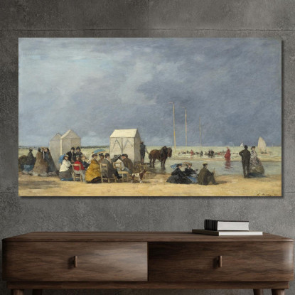 Ora Del Bagno A Deauville Eugène Boudin ebd9 quadro stampato su tela