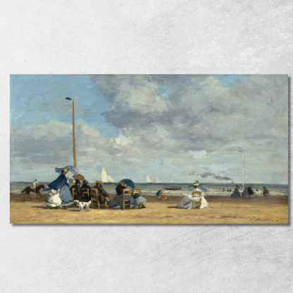 Spiaggia A Trouville Eugène Boudin ebd10 quadro stampato su tela
