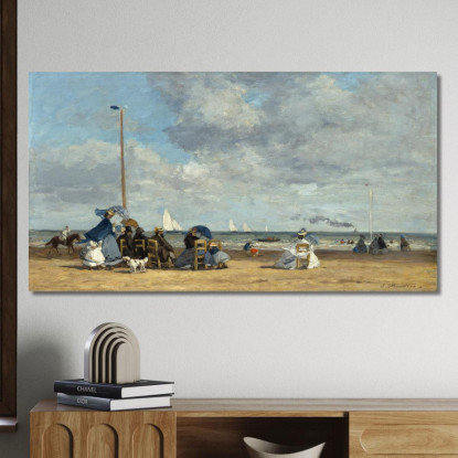 Spiaggia A Trouville Eugène Boudin ebd10 quadro stampato su tela