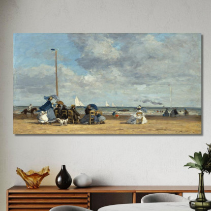 Spiaggia A Trouville Eugène Boudin ebd10 quadro stampato su tela