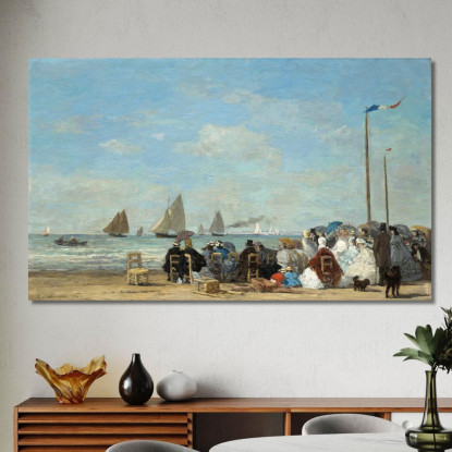 Scene Di Spiaggia A Trouville Eugène Boudin ebd11 quadro stampato su tela