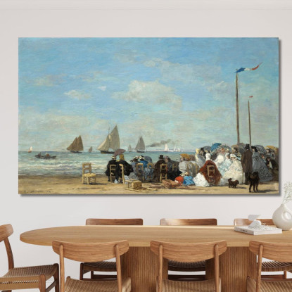 Scene Di Spiaggia A Trouville Eugène Boudin ebd11 quadro stampato su tela