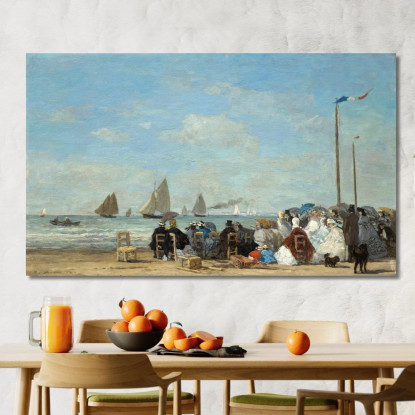 Scene Di Spiaggia A Trouville Eugène Boudin ebd11 quadro stampato su tela