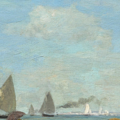 Scene Di Spiaggia A Trouville Eugène Boudin ebd11 quadro stampato su tela