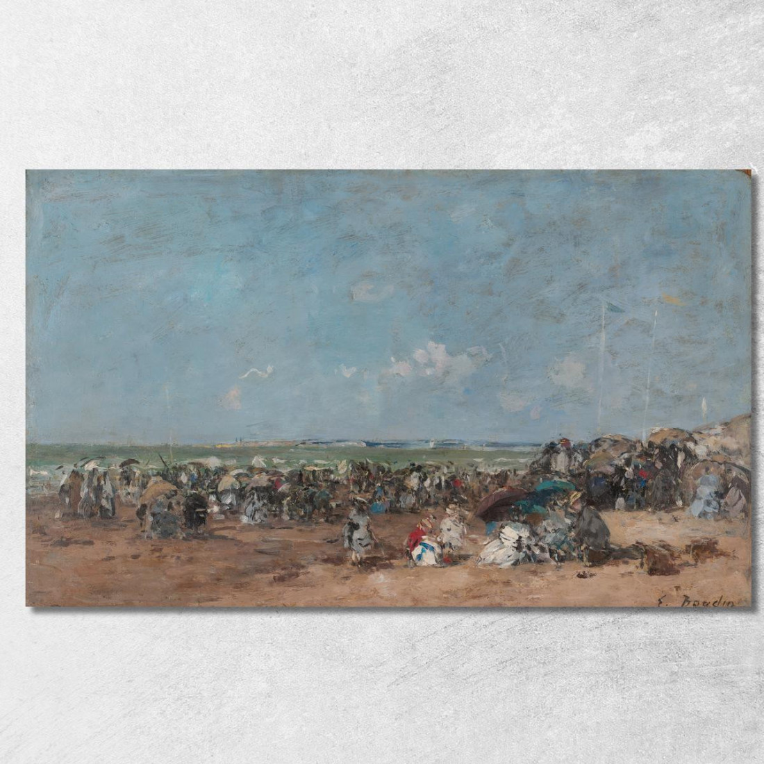 Scene Di Spiaggia A Trouville Eugène Boudin ebd12 quadro stampato su tela