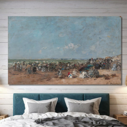 Scene Di Spiaggia A Trouville Eugène Boudin ebd12 quadro stampato su tela