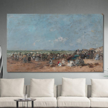 Scene Di Spiaggia A Trouville Eugène Boudin ebd12 quadro stampato su tela