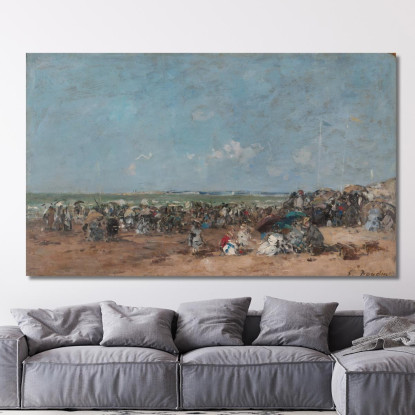 Scene Di Spiaggia A Trouville Eugène Boudin ebd12 quadro stampato su tela
