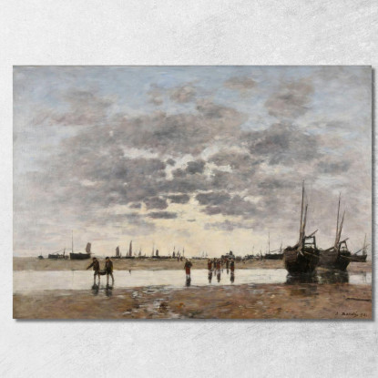 Berck Il Ritorno Delle Barche Eugène Boudin ebd19 quadro stampato su tela