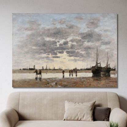 Berck Il Ritorno Delle Barche Eugène Boudin ebd19 quadro stampato su tela