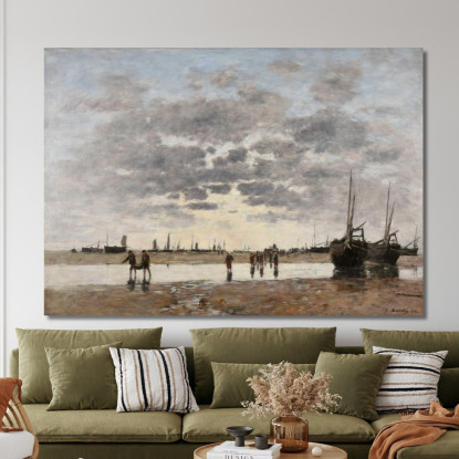Berck Il Ritorno Delle Barche Eugène Boudin ebd19 quadro stampato su tela