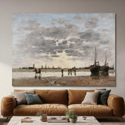 Berck Il Ritorno Delle Barche Eugène Boudin ebd19 quadro stampato su tela