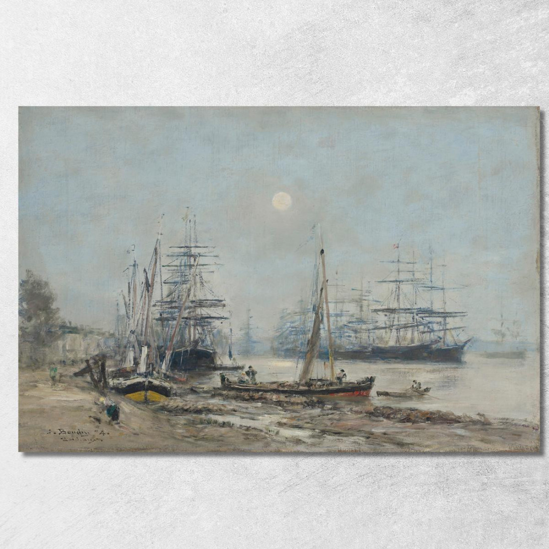 Bordeaux Tre Alberi Nel Porto Eugène Boudin ebd20 quadro stampato su tela