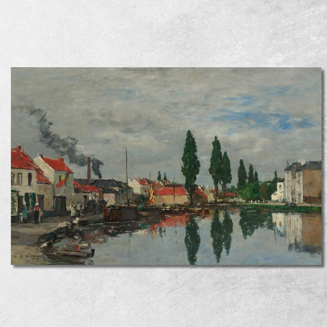 Bruxelles Il Canale Di Lovanio Eugène Boudin ebd21 quadro stampato su tela