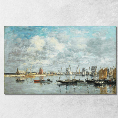 Camaret Il Porto Eugène Boudin ebd22 quadro stampato su tela