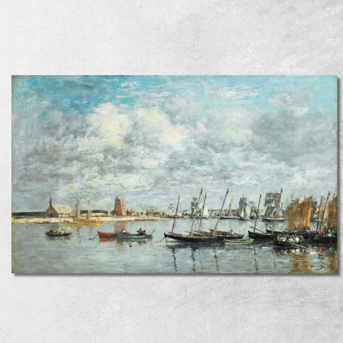 Camaret Il Porto Eugène Boudin ebd22 quadro stampato su tela