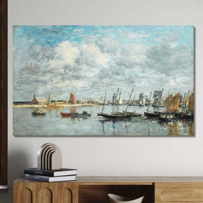 Camaret Il Porto Eugène Boudin ebd22 quadro stampato su tela