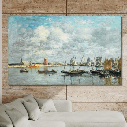 Camaret Il Porto Eugène Boudin ebd22 quadro stampato su tela