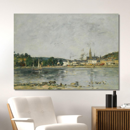 Caudebec-En-Caux Il Molo Sulla Senna Eugène Boudin ebd25 quadro stampato su tela