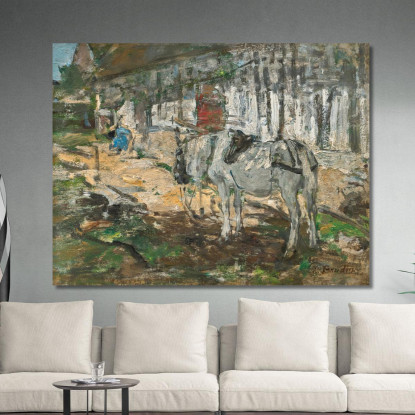 Cavallo Normanno Eugène Boudin ebd28 quadro stampato su tela