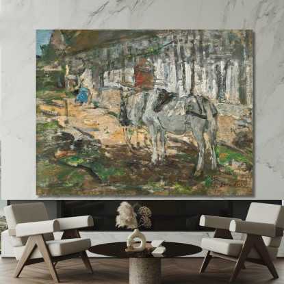 Cavallo Normanno Eugène Boudin ebd28 quadro stampato su tela