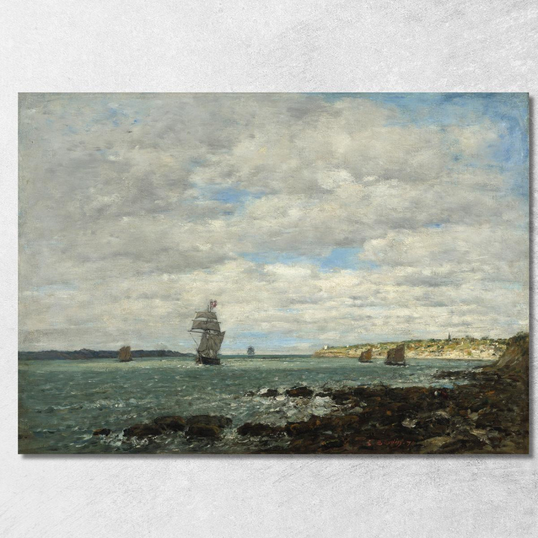 Costa Della Bretagna Eugène Boudin ebd29 quadro stampato su tela