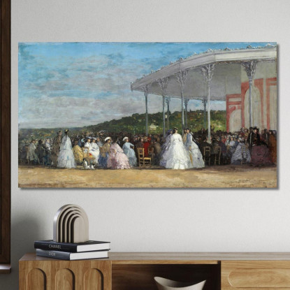 Concerto Al Casinò Di Deauville Eugène Boudin ebd30 quadro stampato su tela