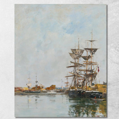 Deauville Il Bacino Eugène Boudin ebd33 quadro stampato su tela