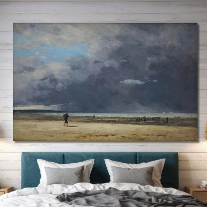 Deauville Bassa Marea Eugène Boudin ebd35 quadro stampato su tela