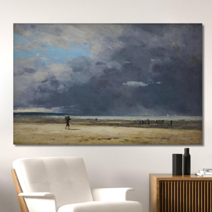 Deauville Bassa Marea Eugène Boudin ebd35 quadro stampato su tela