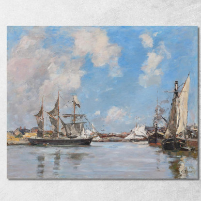 Deauville Il Bacino Eugène Boudin ebd36 quadro stampato su tela