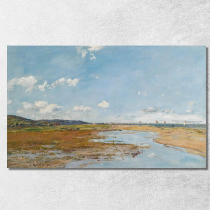 Deauville La Riva Eugène Boudin ebd37 quadro stampato su tela