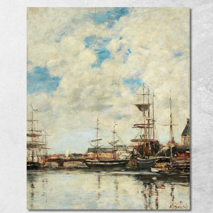 Dunkerque Velieri All’Ormeggio Eugène Boudin ebd41 quadro stampato su tela