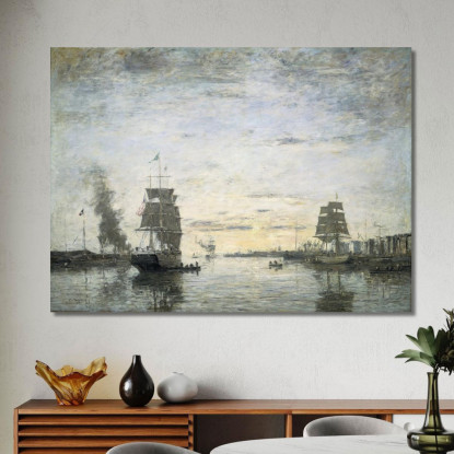 Ingresso Al Porto Di Le Havre Eugène Boudin ebd42 quadro stampato su tela